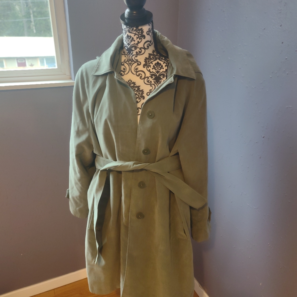 Appleseed's Petite Large Green Hooded Coat
